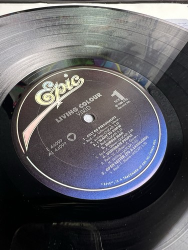 Living Colour - Vivid - Original Vinyl Record Album Gold Seal PROMO COPY Rare! - Picture 3 of 12