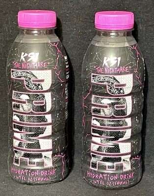 #ad Prime KSI The Nightmare Limited Strawberry Cream Hydration Drink 2 Bottles 16.9 $17.97