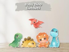 Baby Dinosaur Cutouts  Dino Birthday Party Decor