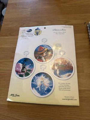 Pinocchio - 4 Vignetten - Thomas Kinkade Disney Dreams Kreuzstich selten Rarität