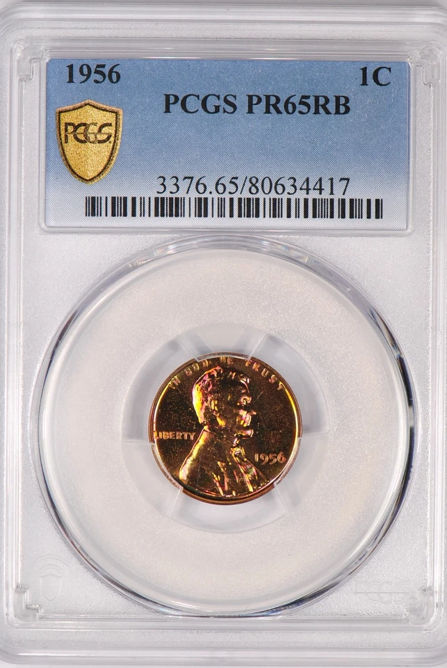 1956 TONED Lincoln Wheat Cent Proof PCGS PR65RB PF 65 RB Toning Coin 1C - Image 4 of 4