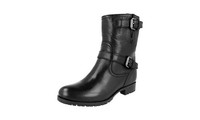 Prada Hirschleder Stiefelette Stiefel - 1U292E - Schwarz - Neu - 39,5 40 Uk 6.5