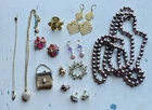 Vintage to Now Mixed Costume Jewelry Lot Some Signed Some Unsigned 12 Pieces