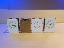 4 FRENCH CARRIAGE CLOCK MOVEMENTS FOR SPARES GOOD PARTS, SPRINGS CLIPS ETC #019