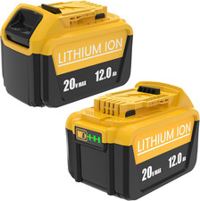 20 Volt 12 Ah Lithium Ion Battery Replacement for Dewalt 20V MAX Battery Compati