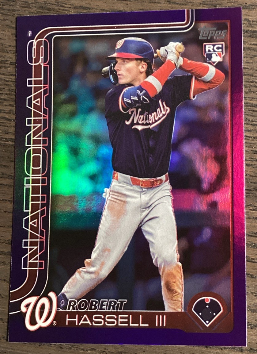 2025 Topps Update Purple Rainbow Foil Rookie /250 Robert Hassell III RC #US109