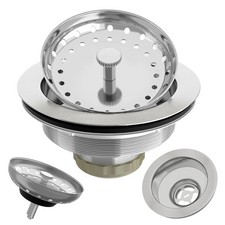 Kitchen Sink Drain 3-1/2 Inch Brushed Stainless Steel Nickel