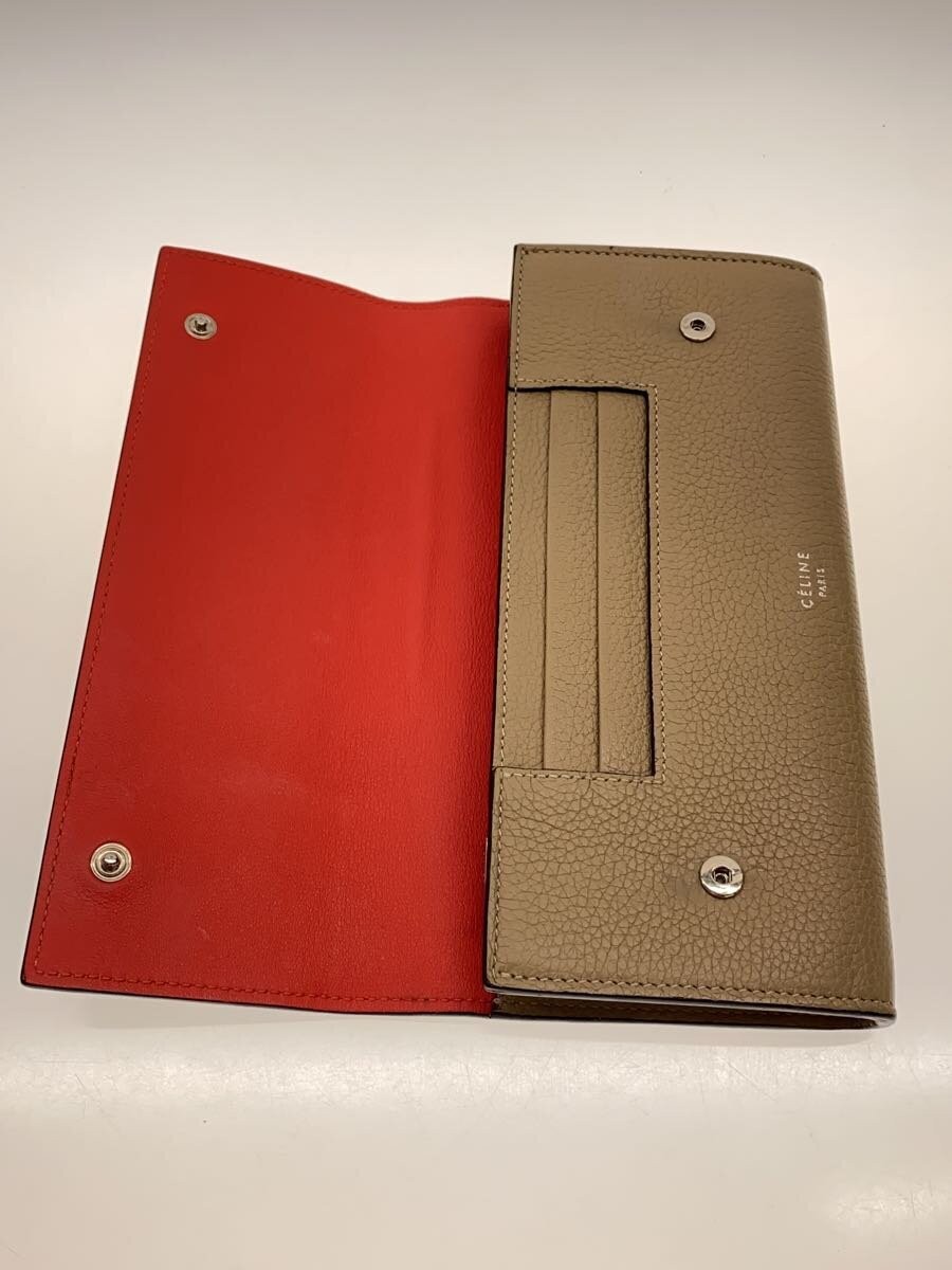CELINE Large Flap Multi Function Long Wallet Leat… - image 4