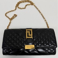 Pochette Versace Designer Greca Goddess in pelle trapuntata con sacchetto antipolvere + certificato di autenticità