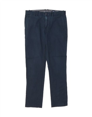 PENGUIN Herren Straight Chino Hose W31 L30 Navy Blau Baumwolle CV22