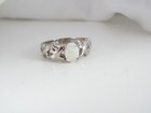 Vintage Sterling Silver 925 Fire Ethiopian Opal Band Pinky Ring Size 6