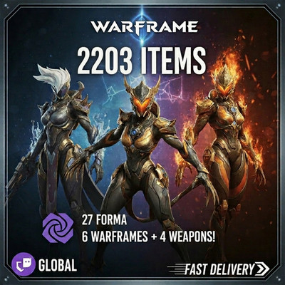 Warframe Twitch Drops - Dante + Mesa + Saryn + 27 Forma + MORE - 2203 Items