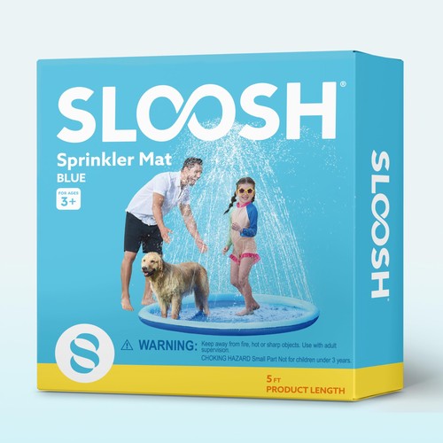 60 Inch Non Slip Splash Pad Sprinkler Mat for Kids Toddlers Dogs Water Games - Picture 2 of 8