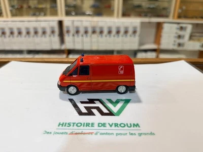Miniature Renault Trafic Pompiers Fourgon logistique bande jaune 1/50 - Photo 1/4
