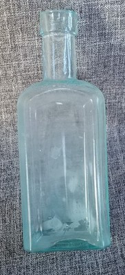 Antique 1800s Rare DR. J.W. KERMOTT Cough BALSAM DETROIT Aqua BOTTLE