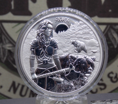 #ad 2024 Germania Mint *SOLVEIG* 1oz .999 Silver Bullion 5 Mark Coin w Capsule ECCamp;C $139.99