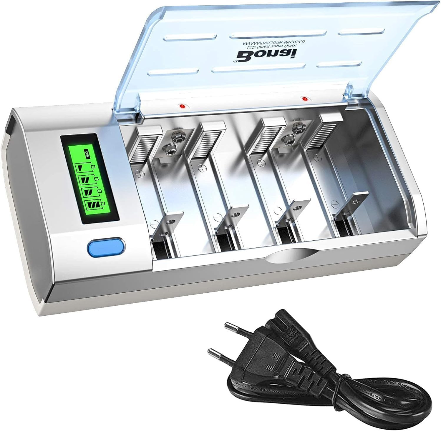Caricabatterie Universale LCD per Pile AA AAA C D 9V - Offerta Stock