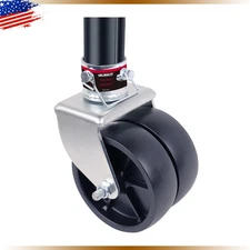 2000lbs Dual Wheel Swivel Caster Trailer Tongue Jack Wheel for Trailer Jack