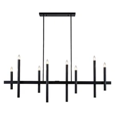 60'' Long Linear Kitchen Island Chandelier,8-Lights Linear Modern Pendant Light