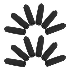 14Pcs Black Hair Curlers with Self Grip for Heatless Bangs and Natural Airy Look