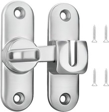 Schiebetürschloss Türriegel für Badezimmer Garten Silber 1 Stück