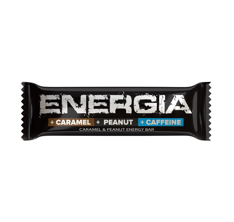 PreWorkout Energieriegel Kalorienarm Karamell Walnuss Koffein 25x 50g - Bild 2 von 3