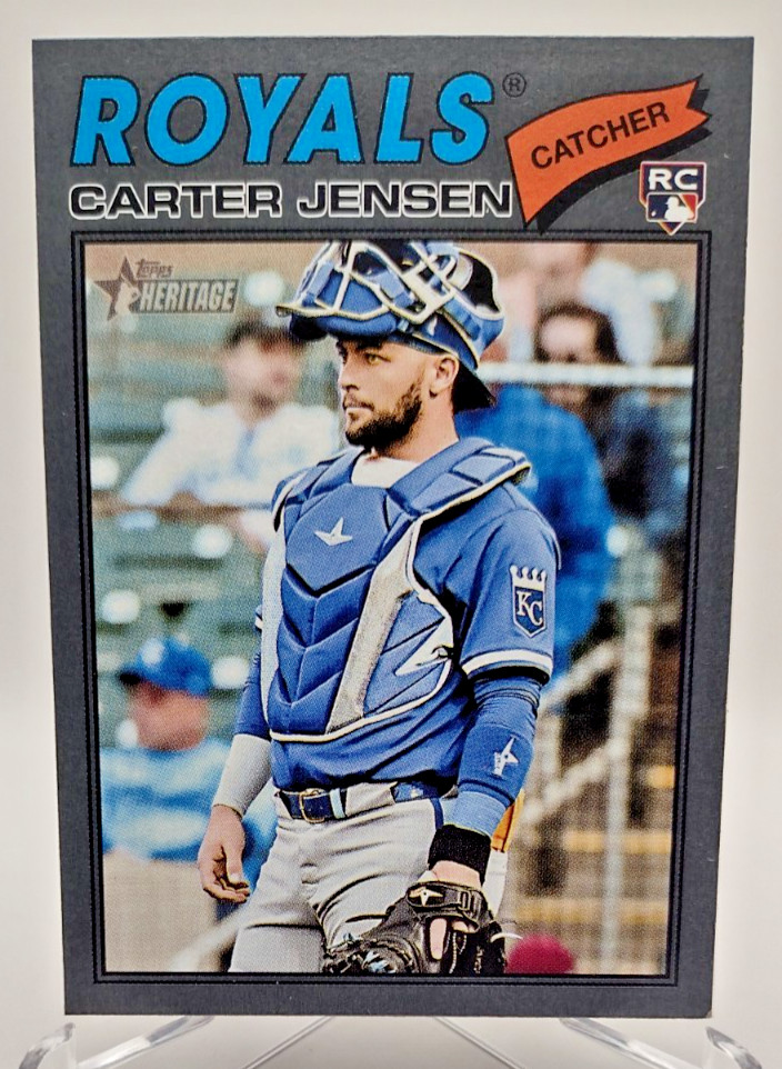 2026 Topps Heritage Carter Jensen #199 Rookie RC Dark Gray Border SP Royals