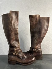 BED STU Womens Cobbler Series Espresso Leather Knee High Boots Riding US 6.5