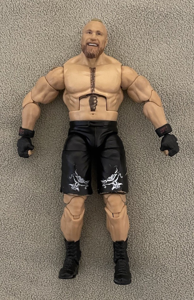 Damage To Head! Read! Brock Lesnar WWE Elite Mattel Series Royal Rumble Figure