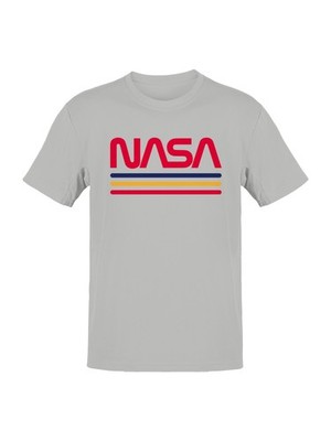 Officially Licensed Nasa Vintage Retro Stripes Design Men's T-shirt