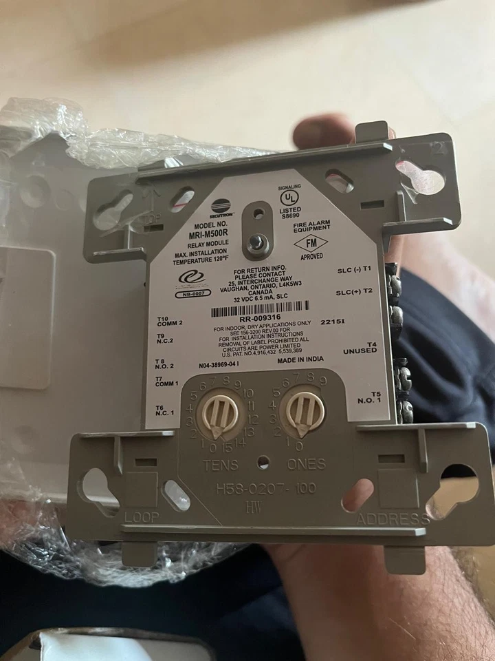 New Set Of 2 Secutron MRI-M500R Addressable Relay Module Free Ship