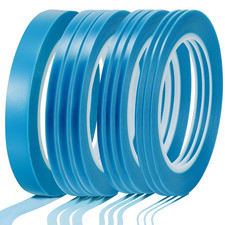 10 Rolls Blue Pinstripe Tapes Vinyl Thin Automotive Masking Tape for Curves A...