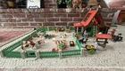 Vintage Playmobil Medieval Tudor Steck Built Farm Fence Animals Dovecote Well