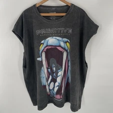 Primitive x Naruto Shippuden Champion Graphic Print Cutoff T Shirt Mens Size 2XL