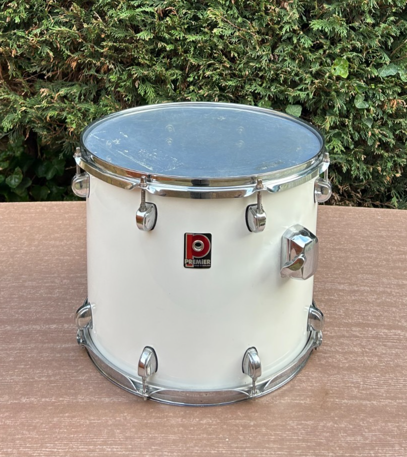 PREMIER 14 x 12" Rack tom 8-lugs White Made in England photo 1