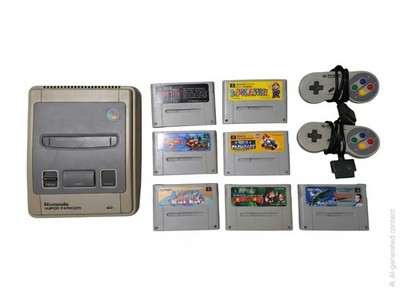Super Nintendo Famicom Console Lot Bundle. Power/AV Cords Included. Working!