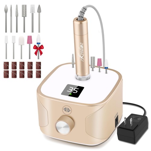 Kredioo Nail Drill Professional Electric 35000RPM Nail Drill Machine Kit Remo...