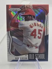 2021 Panini Prizm #OS-3 Bob Gibson Old School Red/White/Blue Prizm