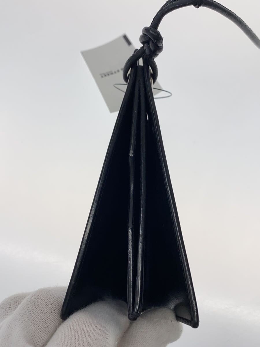 SAINT LAURENT Card Case Leather Black Plain Men's thumbnail 4