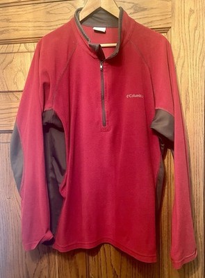 Columbia red and gray fleece jacket