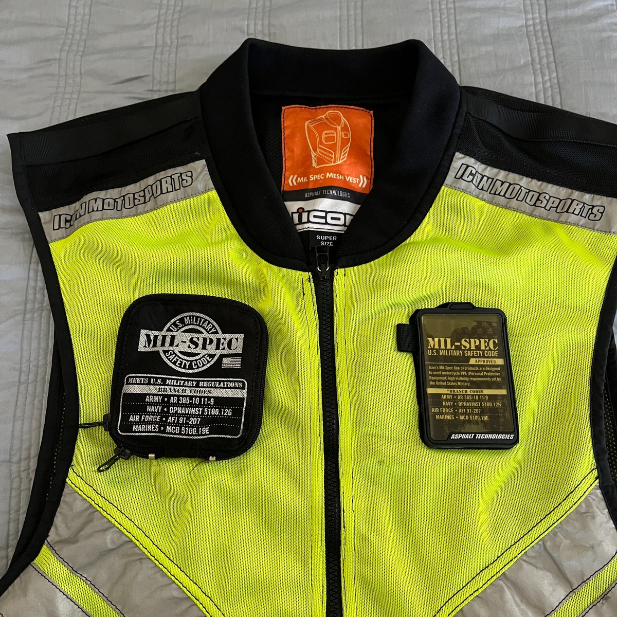 Gilet moto haute visibilité Revit Connector Neon