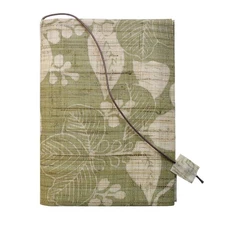 IONO Linen Book Cover with Paulownia Pattern Traditional Hand-Dyed and Hand-Wove