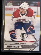 Jake Evans 2020-21 Upper Deck Overtime Rookie Card #46. rookie card picture