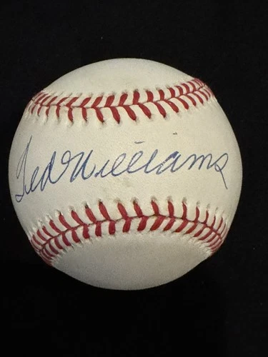 TED WILLIAMS Signed Rawlings Ball Baseball Bold UDA COA Holo Box Pouch