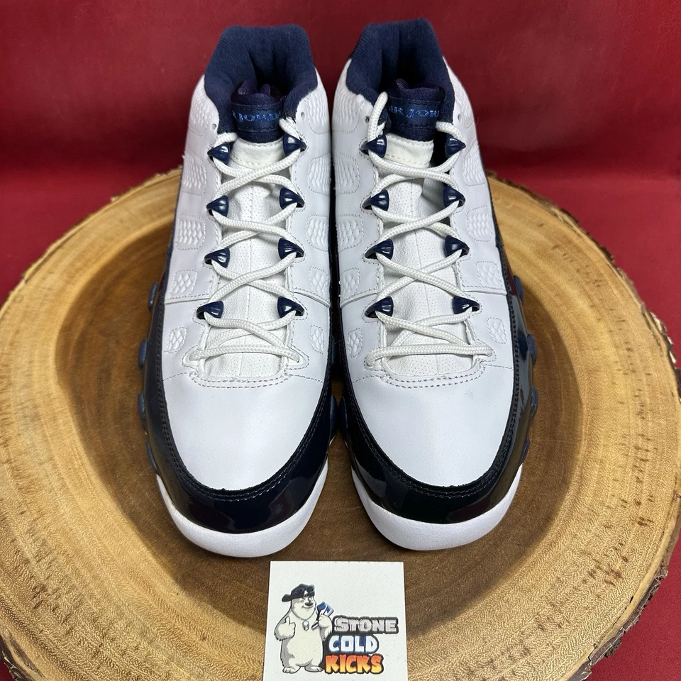 NIKE AIR JORDAN 9 BAIXO BRANCO AZUL PÉROLA OG RETRÔ 2002 303895-142 TAMANHO 9.5 IX - Imagem 2 de 4