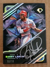 Barry Larkin 2025 Topps Diamond Icons Black PolychromatINK Auto 10/10 Bookend