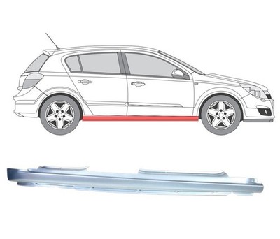 Für Opel Astra H 2004- 2014 HB 4 Tur Voll Schweller Reparaturblech/ Rechts