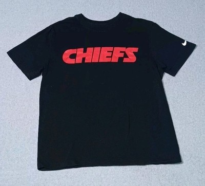 Nike Kansas City Chiefs Short Sleeve Shirt Mens Size Medium Black And Red KC...