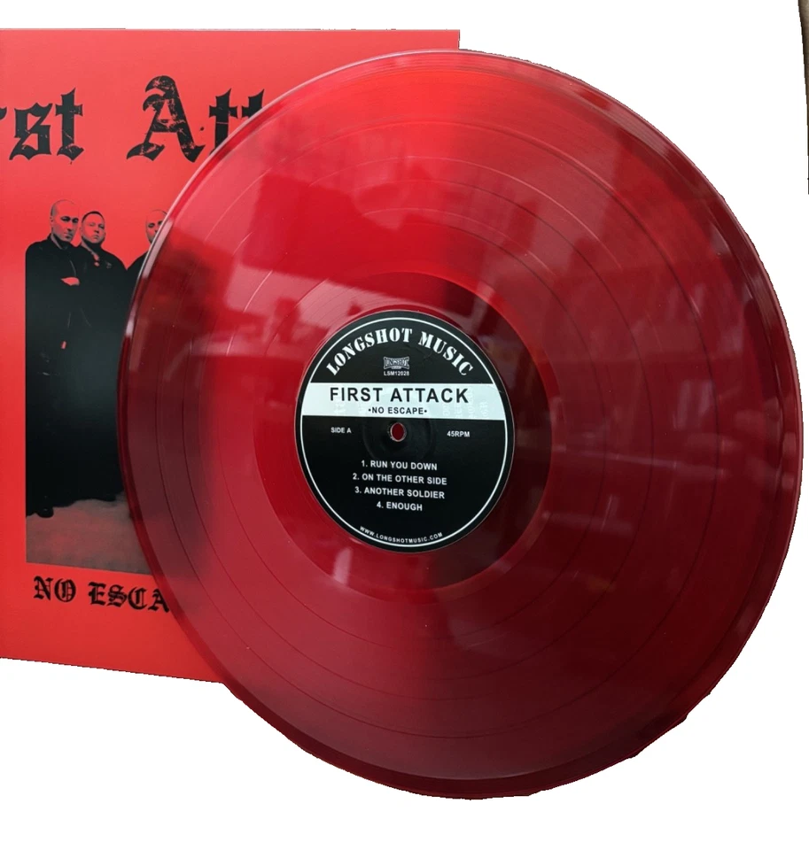 FIRST ATTACK – NO ESCAPE LP LIMITED RED VINYL ROT SECOND PRESS NEU BISHOPS GREEN - Bild 2 von 4