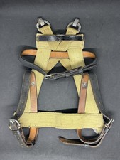 Original WWII German A-Frame Assault Pack Gefechtsgep&auml;ck Tan Web Leather Straps